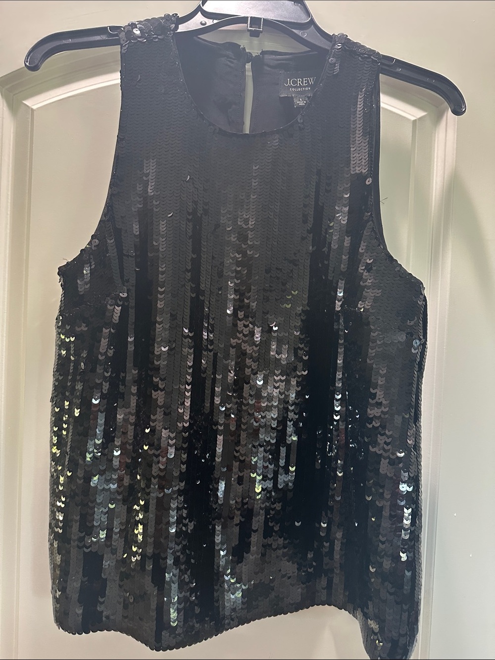 J. Crew Black Sequin Sleeveless Camisole